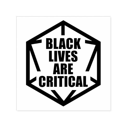 BLM Black Lives are Critical [B&W] セルフインキングスタンプ (デザイン)
