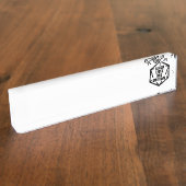 BLM Black Lives are Critical [B&W] デスクネームプレート (側面)