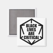 BLM Black Lives are Critical [B&W] マグネット (正面/裏面)