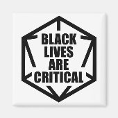 BLM Black Lives are Critical [B&W] マグネット (正面)