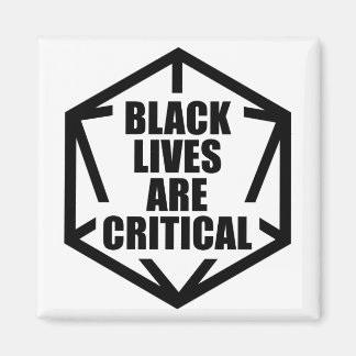 BLM Black Lives are Critical [B&W] マグネット