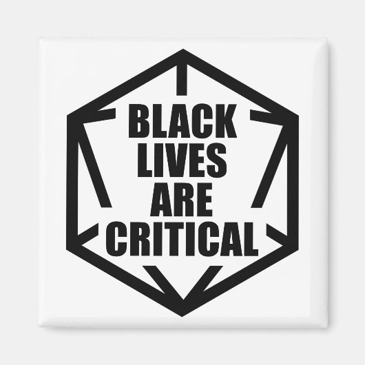BLM Black Lives are Critical [B&W] マグネット (正面)