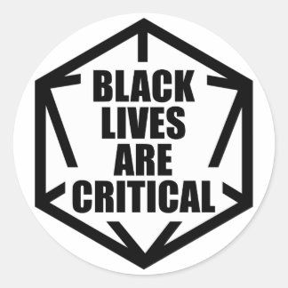 BLM Black Lives are Critical [B&W] ラウンドシール
