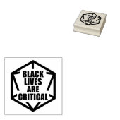 BLM Black Lives are Critical [B&W] ラバースタンプ (押印)
