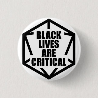 BLM Black Lives are Critical [B&W] 缶バッジ