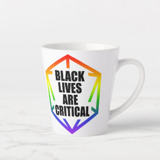 BLM Black Lives are Critical [LGBTQ+] カフェラテマグ