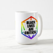 BLM Black Lives are Critical [LGBTQ+] コーヒーマグカップ (正面右)