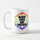 BLM Black Lives are Critical [LGBTQ+] コーヒーマグカップ (左)