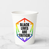 BLM Black Lives are Critical [LGBTQ+] 紙コップ (裏面)