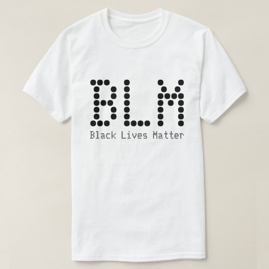 BLM Black Lives Matterの名前とカスタマイズ可能な文字 Tシャツ (デザイン正面)