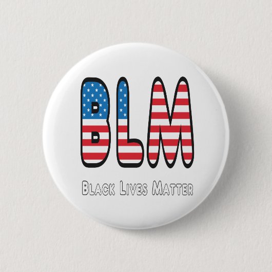 BLM Black Lives Matter 缶バッジ (正面)
