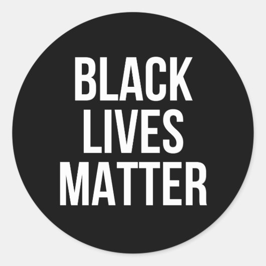 BLM Black Lives Matter Stickers ラウンドシール (正面)