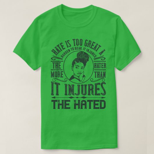 BLM Hateは負担素晴らしが大きすぎる Tシャツ (デザイン正面)