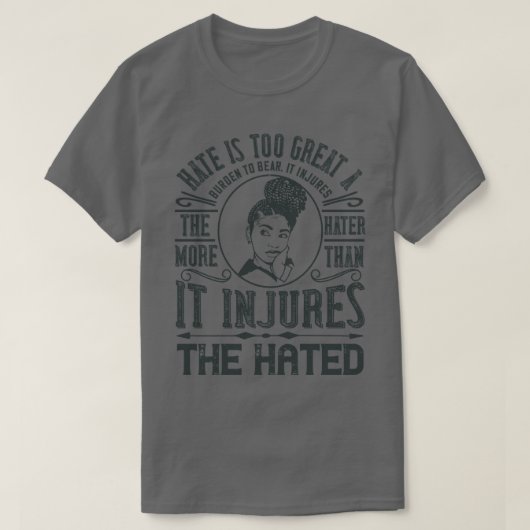 BLM Hateは負担素晴らしが大きすぎる Tシャツ (デザイン正面)