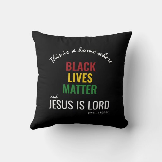 BLM JESUSは黒人歴史月間 クッション (裏面)