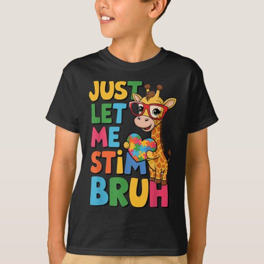 Blo Boys Autistic Giraffe自閉症を修正する Tシャツ (正面)