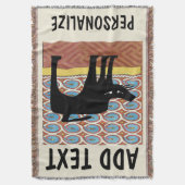 Bloack Cat、追加文字、 スローブランケット (正面縦)