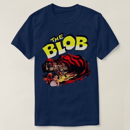 BLOBレトロカルトクラシックホラーファンアート Tシャツ (デザイン正面)