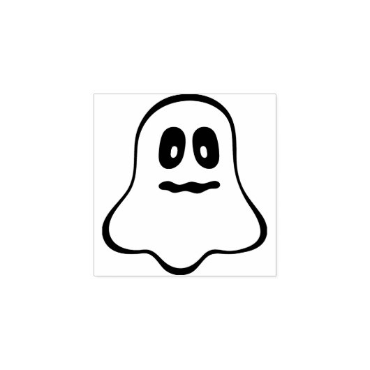 blob幽霊イラストレーションスタンプ ラバースタンプ (インプリント)