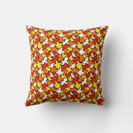 Blob Seamless Pattern Throw Pillow Home Decor クッション (裏面)