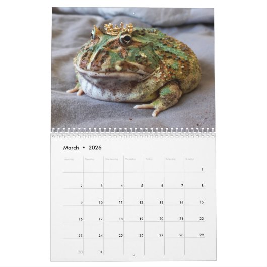 Blobbi Pacman Frog Calendar カレンダー (3月 2026)