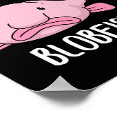 Blobfishおもしろいギフトガールズボーイズ水中のBlobfish ポスター (角)
