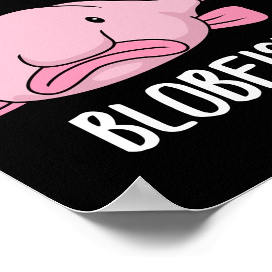 Blobfishおもしろいギフトガールズボーイズ水中のBlobfish ポスター (角)