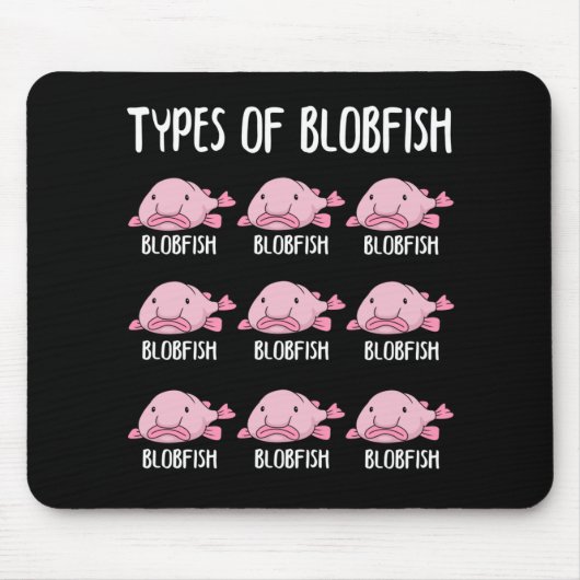 Blobfishおもしろいギフトガールズボーイズ水中のBlobfish マウスパッド (正面)