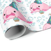 Blobfishのお祝いの誕生日 ラッピングペーパー (ロールコーナー)