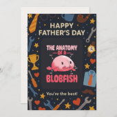 BlobFishの最高のパパの構造 招待状 (正面/裏面)