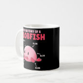 Blobfishの説明文の解剖学 コーヒーマグカップ (正面左)