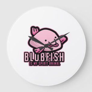 Blobfishは私の精神の動物の醜い魚動物のギフトです ラージ壁時計