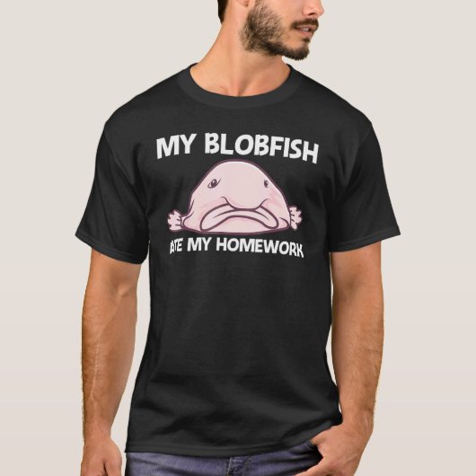 Blobfish For Kids Boys Deep Sea Fish Zoo Animal Tシャツ (正面)
