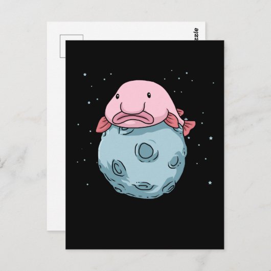 Blobfish Moon宇宙飛行士ギフトキッズBlobfish ポストカード (正面/裏面)
