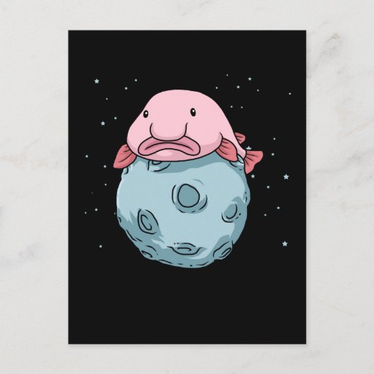 Blobfish Moon宇宙飛行士ギフトキッズBlobfish ポストカード (正面)