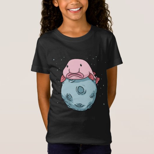 Blobfish Moon宇宙飛行士ギフトキッズBlobfish Tシャツ (正面)