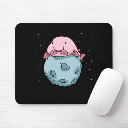 Blobfish Moon Astronaut Gift Kids Blobfish マウスパッド (マウス)
