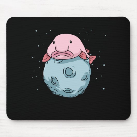 Blobfish Moon Astronaut Gift Kids Blobfish マウスパッド (正面)