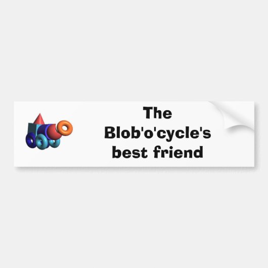 Blob'o'cycleで親友 バンパーステッカー (正面)