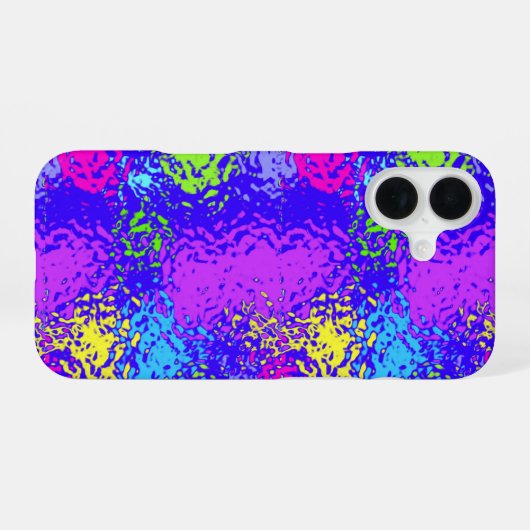 Blobules Under Glass iPhone 16ケース (裏面横)