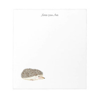 Bloc De Notas Hedgehogメモ帳、水の色hedgeho ノートパッド