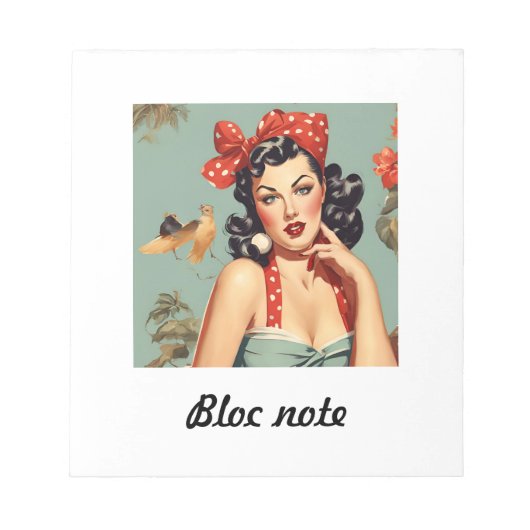 bloc note pin up ノートパッド (正面)