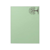 🌳 Bloc-Notes Arbre de Vie Vert Pâle et Papeterie ノートパッド (回転)