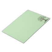 🌳 Bloc-Notes Arbre de Vie Vert Pâle et Papeterie ノートパッド (アングル)