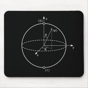 Bloch球 Quantumは(Qubitの)物理学/数学をかみました マウスパッド
