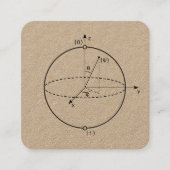 Bloch Sphere | Quantum Bit (Qubit) Physics / Math スクエア名刺 (正面)