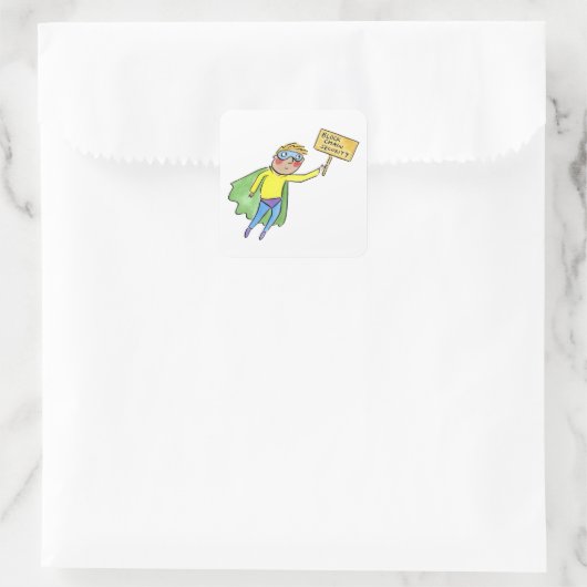 Block Chain Security スクエアシール (バッグ)