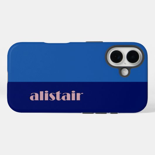 Block Colours With Personalization Case-Mate iPhoneケース (裏面 (横))