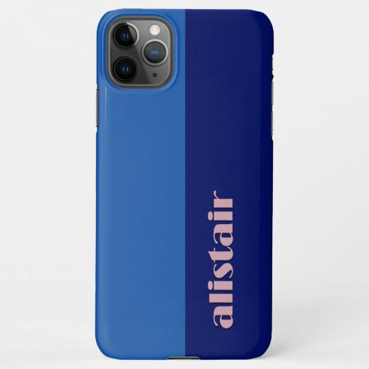 Block Colours With Personalization iPhoneケース (裏面)