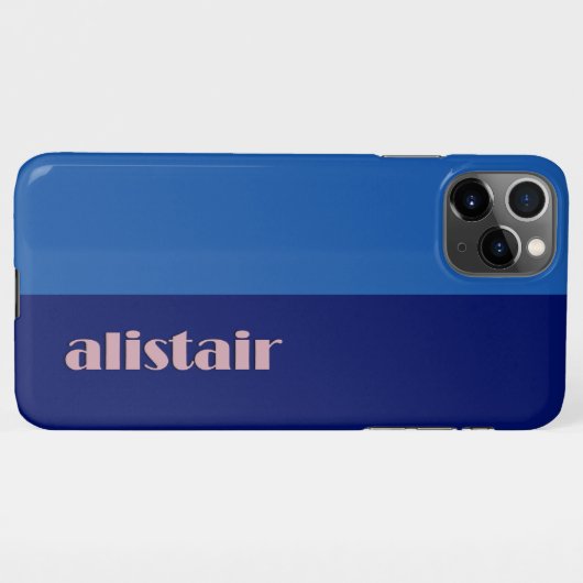 Block Colours With Personalization iPhoneケース (裏面横)